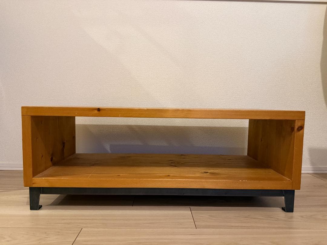 無垢木製 オープンシェルフ テレビ台 小物置 ローテーブル