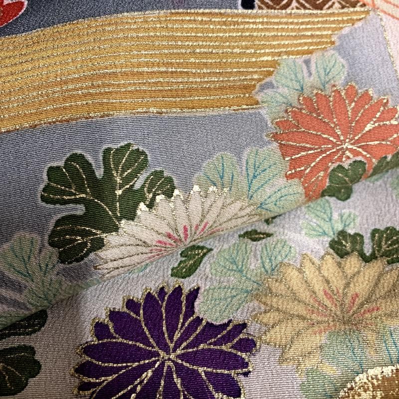 508aj80■アンティーク着物 ジュニアにも 荒波 笠松 五つ紋■良好