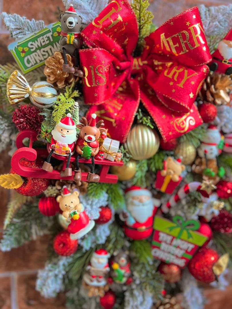 専用 特大 クリスマスリース ハンドメイド 3点 おまとめ