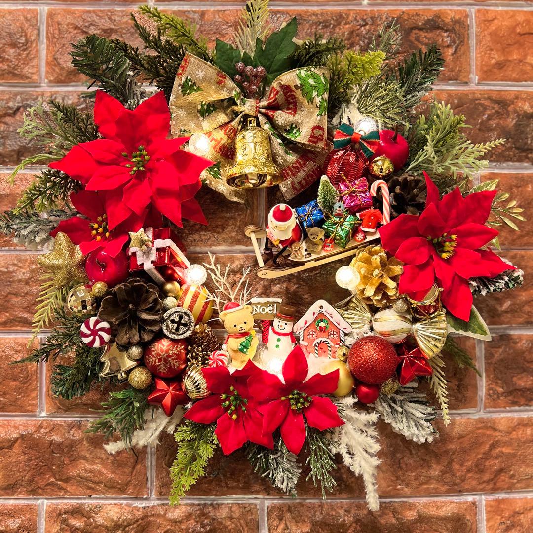 専用 特大 クリスマスリース ハンドメイド 3点 おまとめ