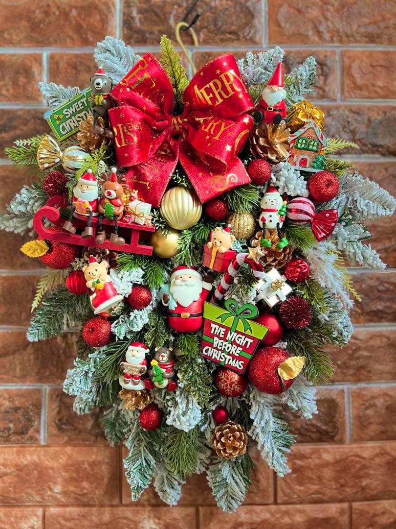 専用 特大 クリスマスリース ハンドメイド 3点 おまとめ