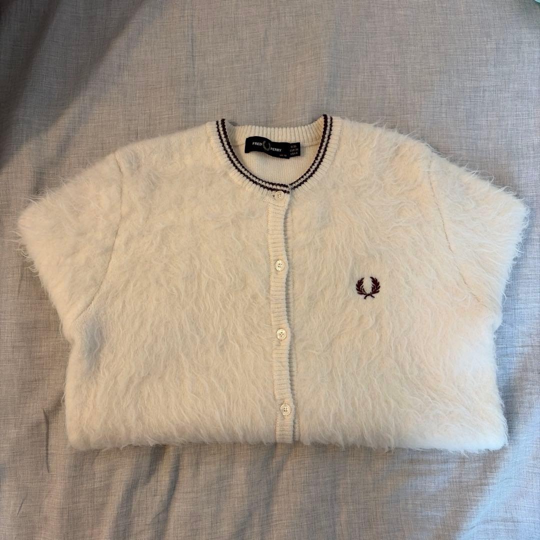 トップス FRED PERRY Fluffy Crewneck Knit Cardigan