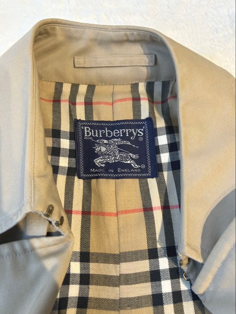 【希少L 美品】バーバリートレンチコート　ベルト付き　ベージュ　メンズ　48