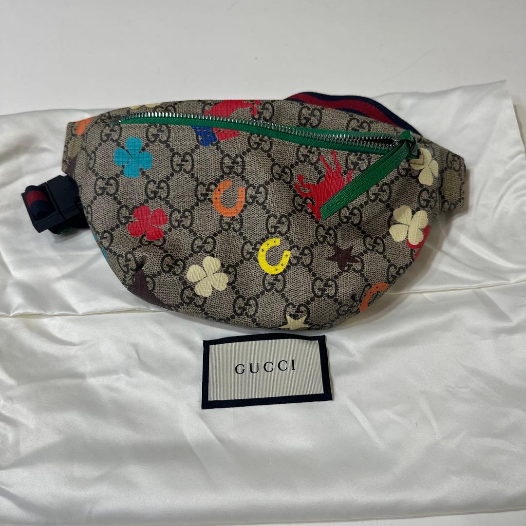GUCCI カラフル花柄 ボディバッグ