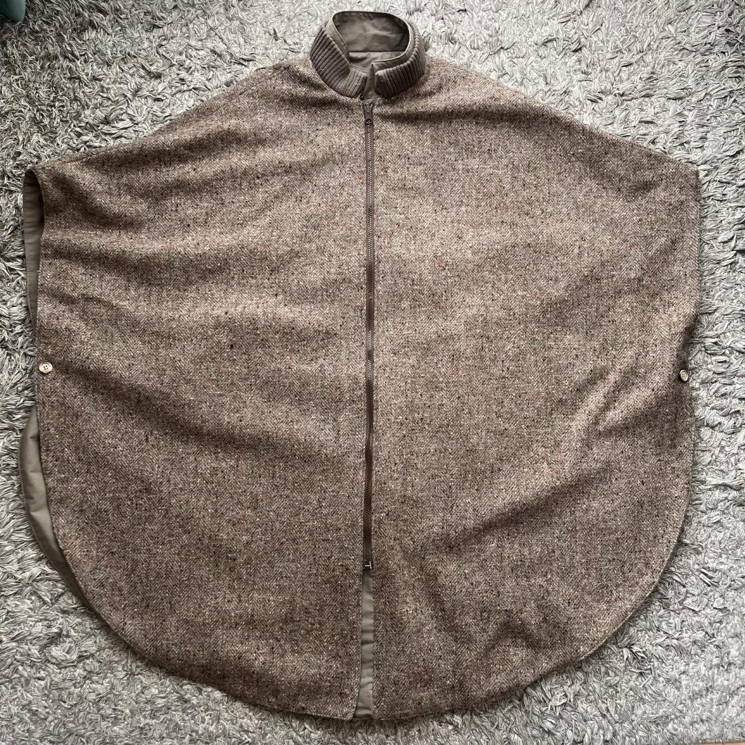 [US古着] 80s Woolrich 冬用リバーシブルポンチョ ネップ入ウール