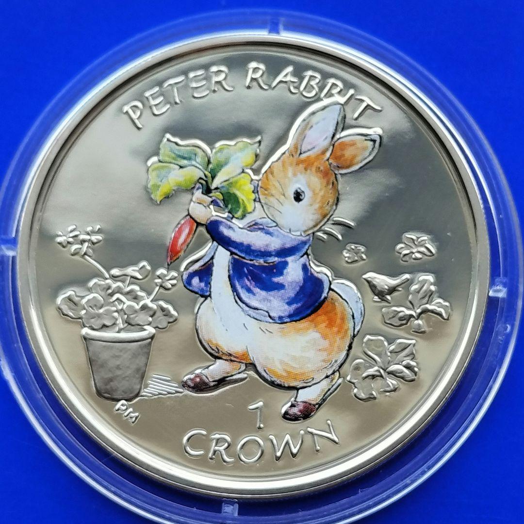 ピーターラビット　1クラウンカラー銀貨(2003年)
