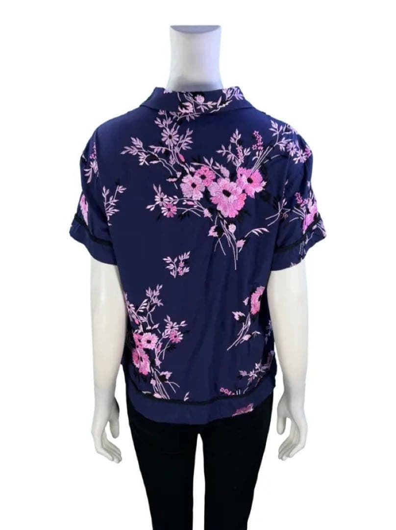 DRIES VAN NOTEN 花柄 刺繍 開襟 半袖シャツ