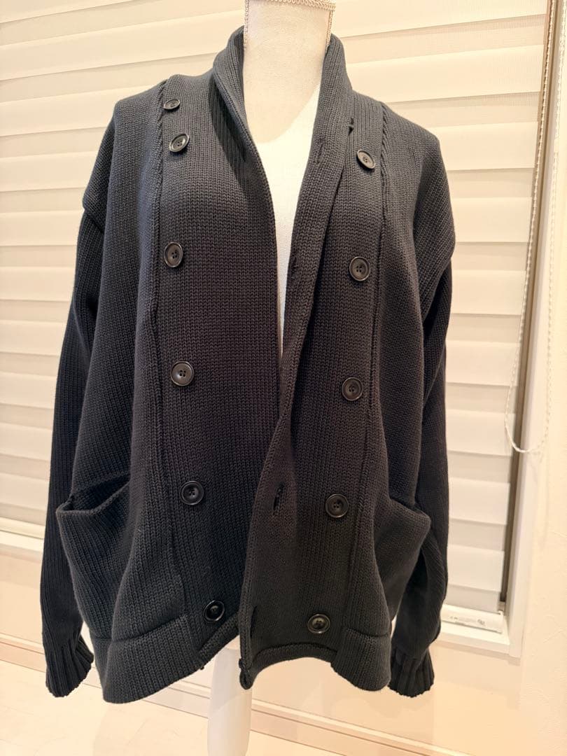 ACV-KN-H03 ショールカラー DOUBLE BREASTED KNIT