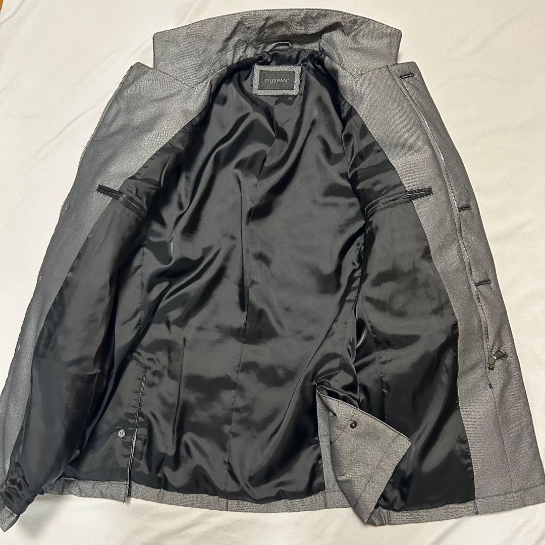 極美品　現行　ダーバン　ステンカラーコート　ブルゾン　 グレー　キルティング