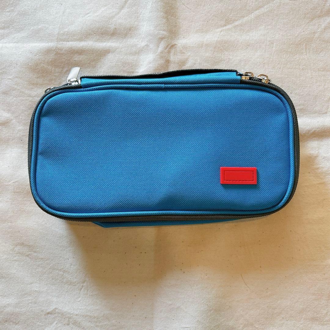 【✨大特価✨】ペンケース　多機能ペンケース　ポーチ型　ふで箱　大容量　ブルー