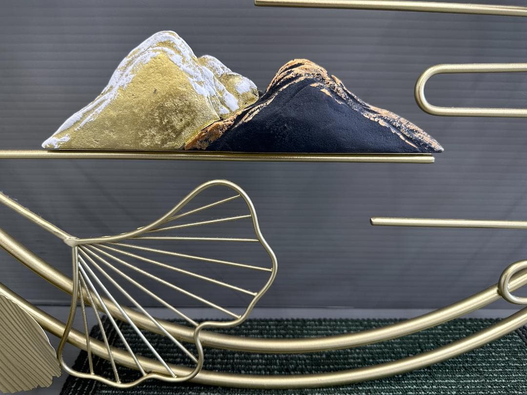 ウォールクロック　壁掛け時計　真鍮　ゴールド