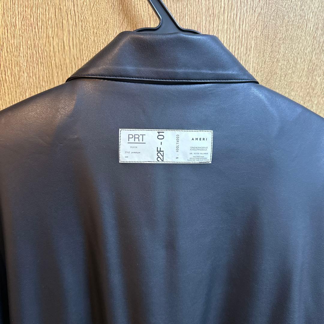 ジャケット・アウター AMERI FAKE LEATHER SHIRT JACKET