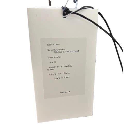 ssstein オーバーサイズ ダブルブレストコート ST.902 ブラック M