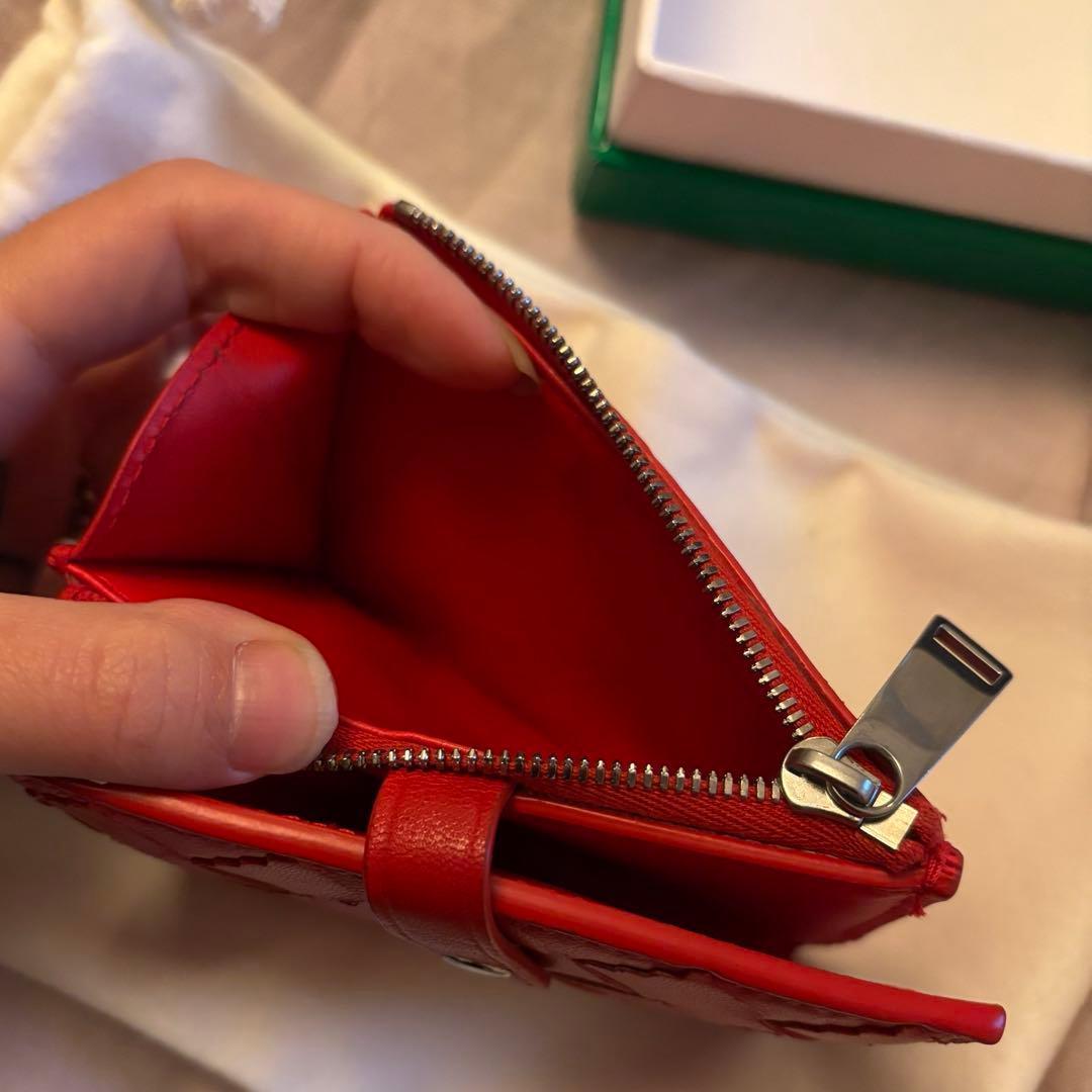 BOTTEGA VENETA 二つ折り財布 レッド