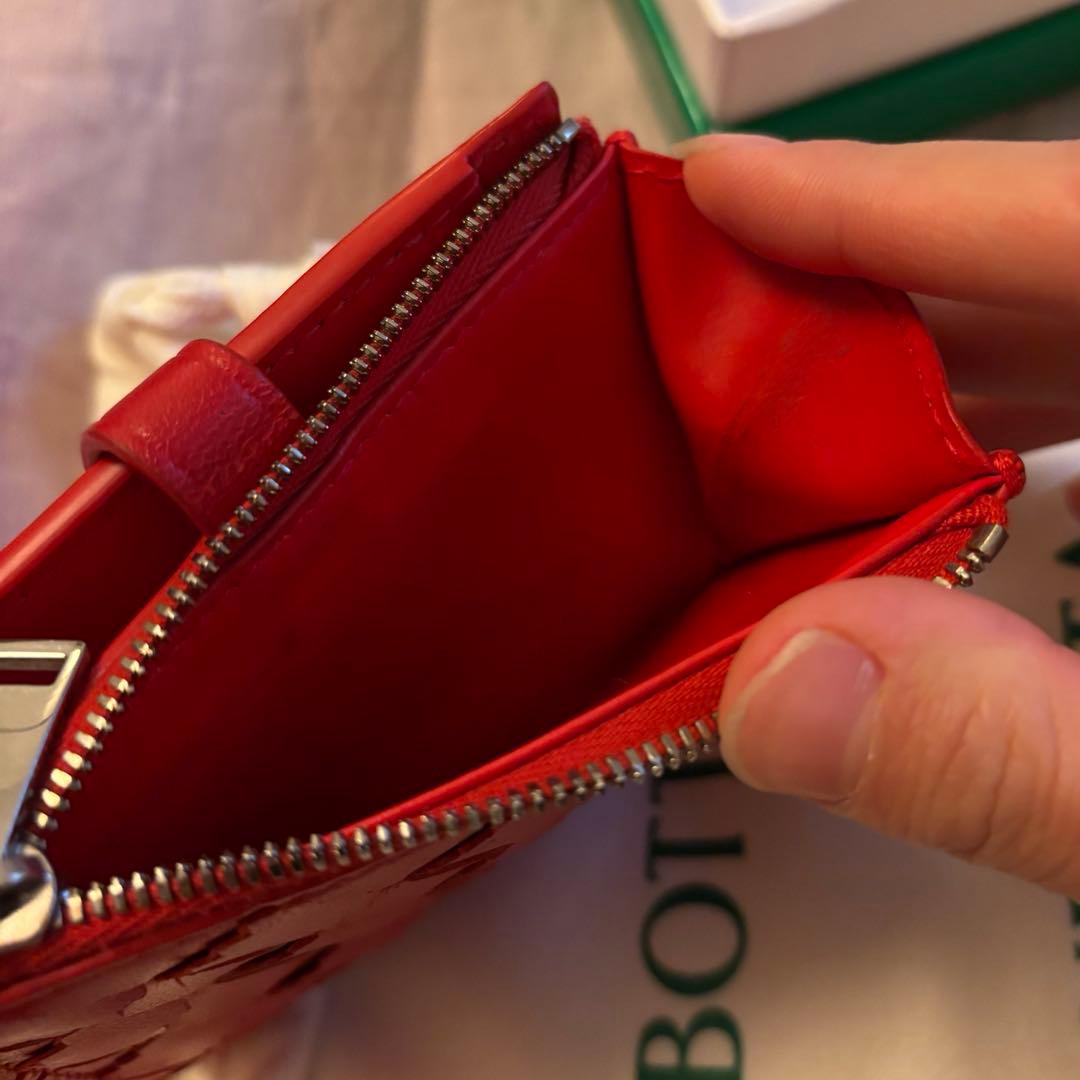 BOTTEGA VENETA 二つ折り財布 レッド