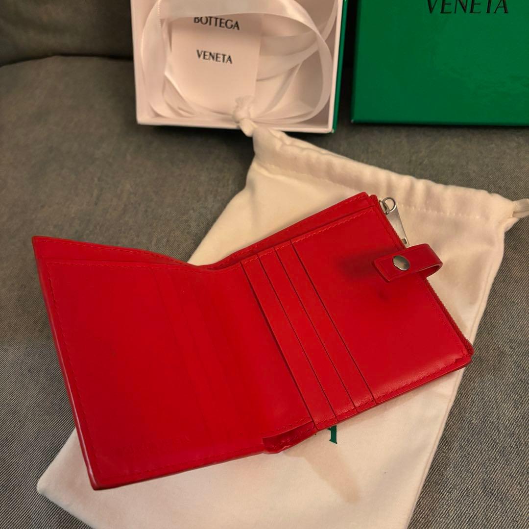 BOTTEGA VENETA 二つ折り財布 レッド