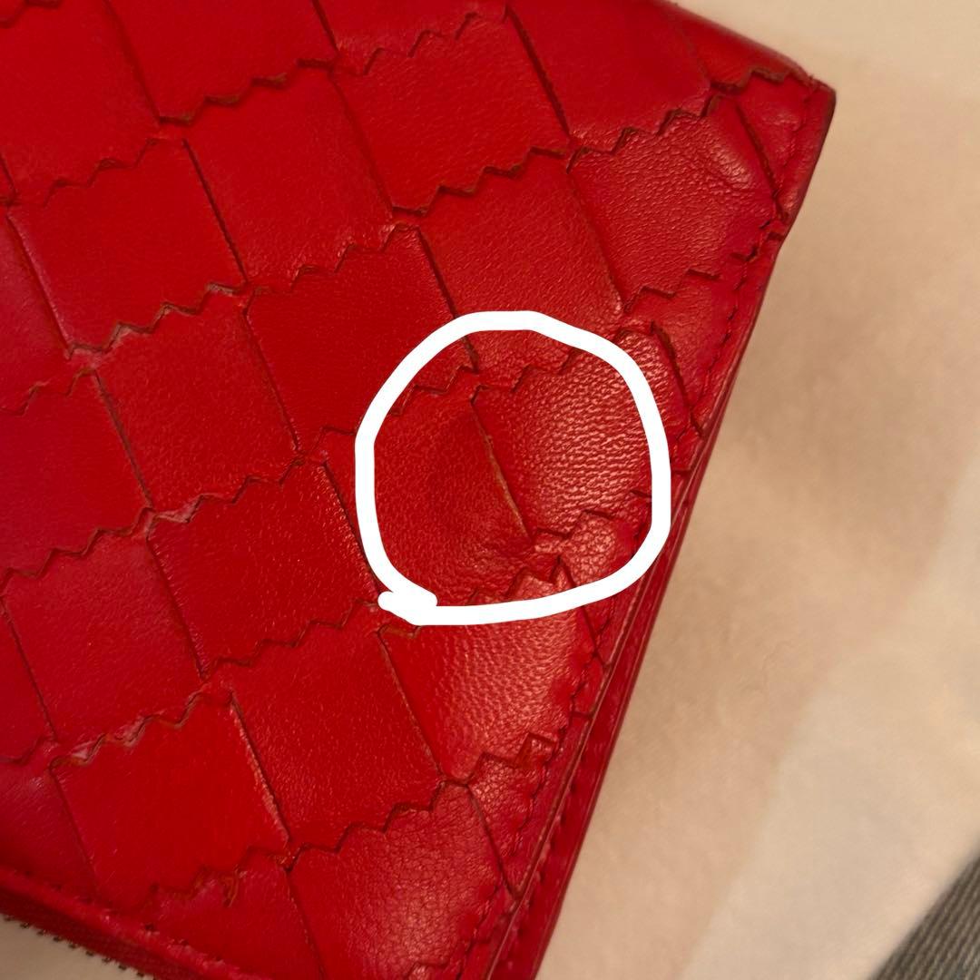 BOTTEGA VENETA 二つ折り財布 レッド