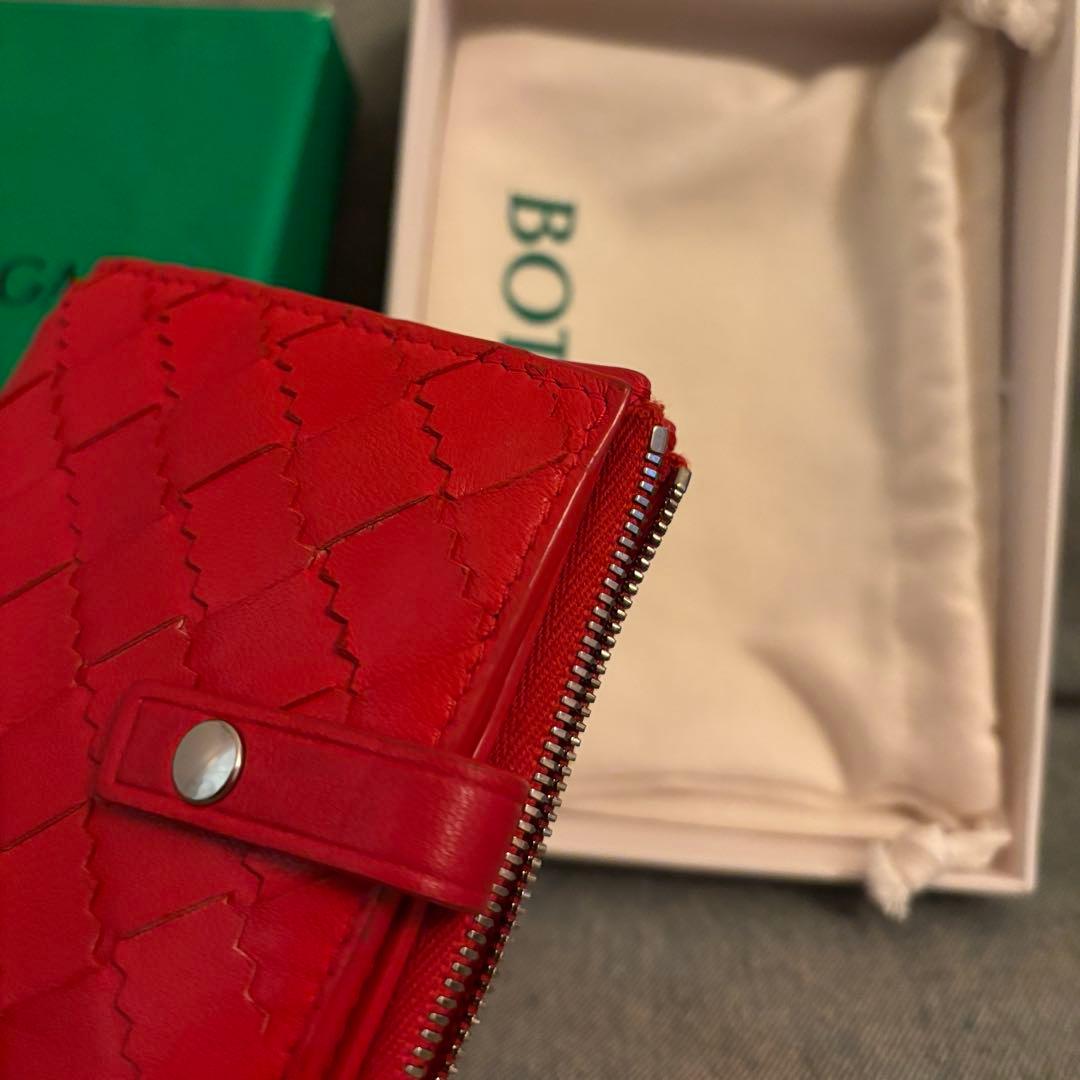 BOTTEGA VENETA 二つ折り財布 レッド