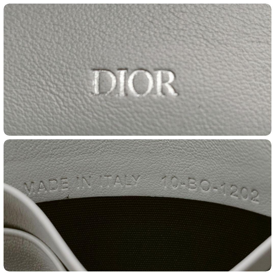 ディオール　マネークリップ　CDダイヤモンド　グレー　二つ折り財布