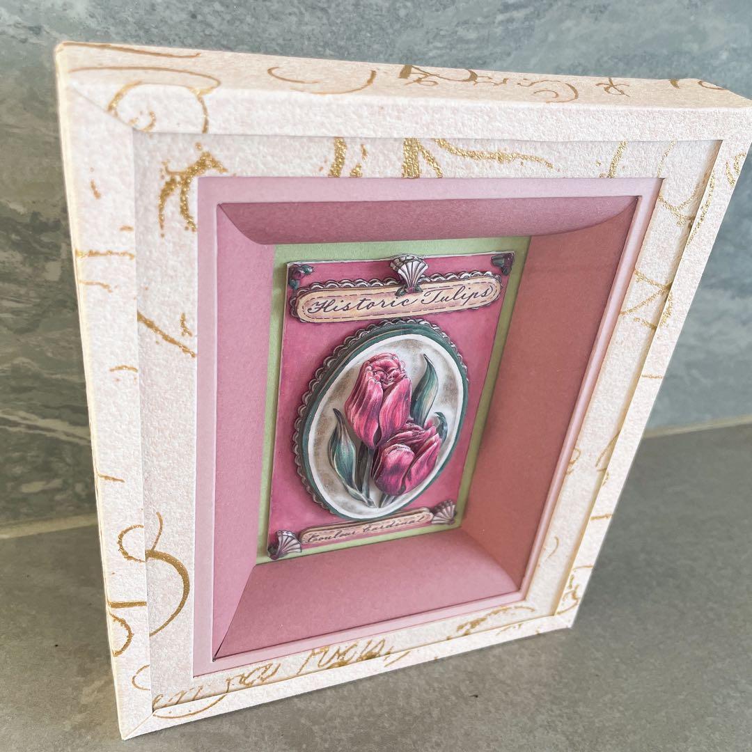 シャドーボックス 完成品 チューリップ⑅︎◡̈︎*