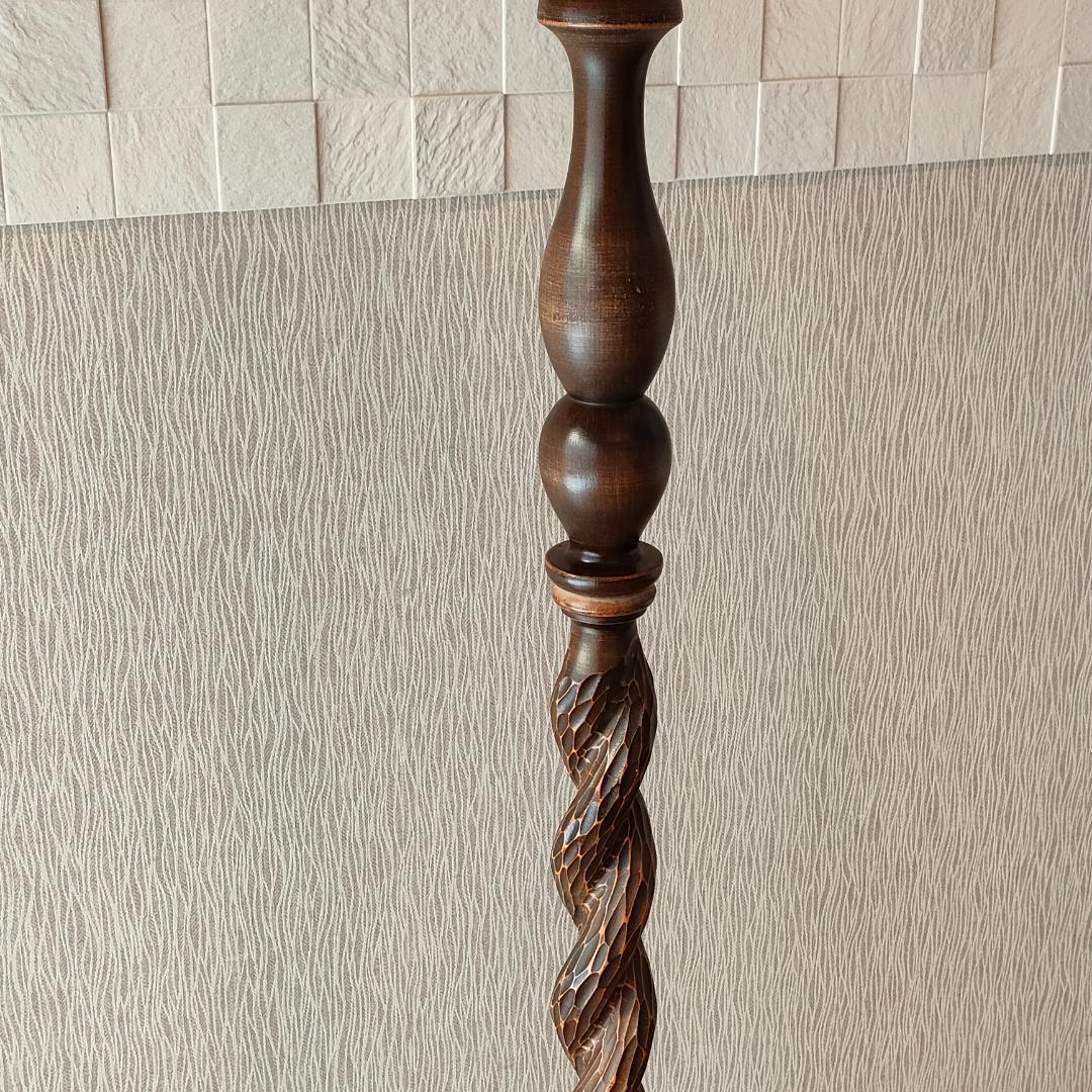 オールウッドベース　アンティーク　スタンドランプ　プリーツシェード