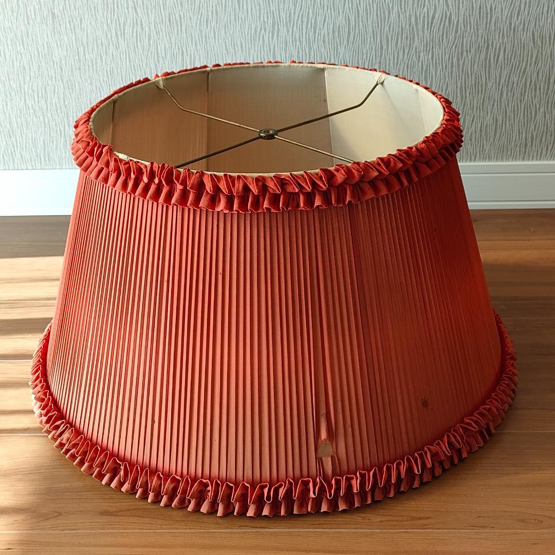 オールウッドベース　アンティーク　スタンドランプ　プリーツシェード