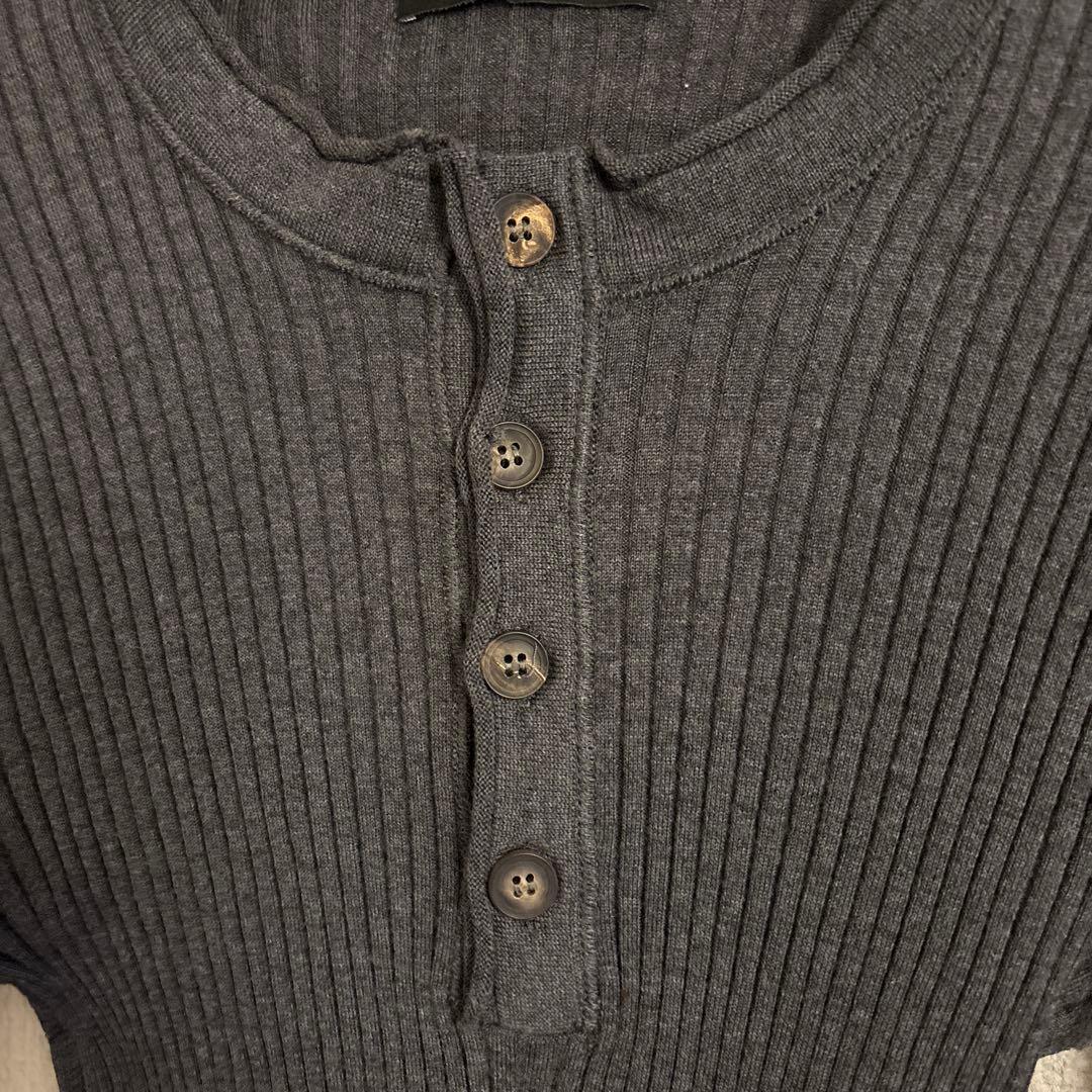 【美品】DOLCE&GABBANA リブ編みヘンリーネックニット 【Y2K】