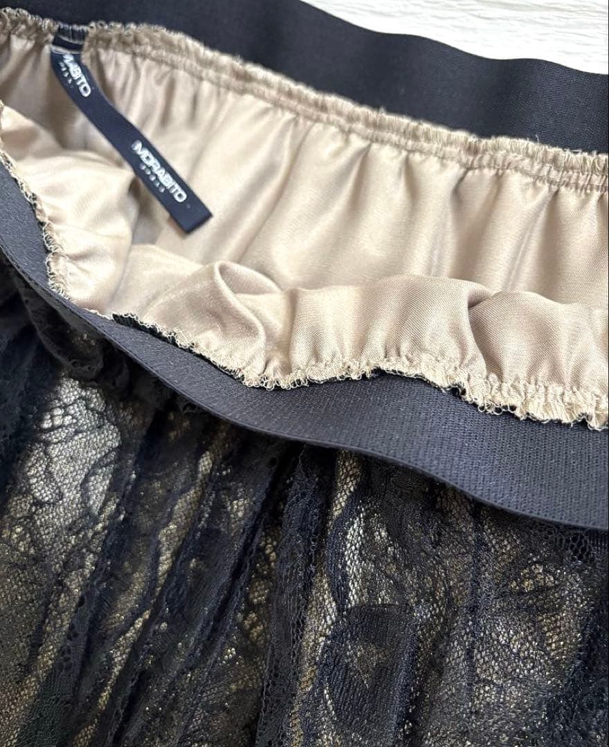 新品モラビト スペル　カタログ掲載チュールレーススカート　サイズ４０￥64900