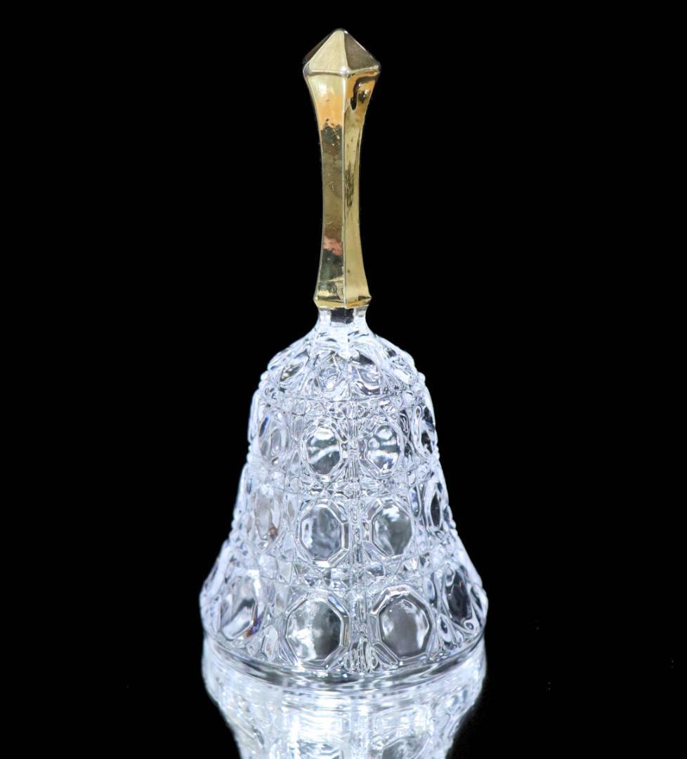 オールド・バカラ 珍品 ベル型金彩装飾クリスタルオブジェ ディアマン・ピエーリー