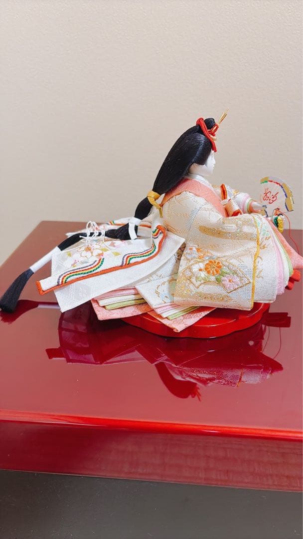 【美品】人形工房 松寿 小出松寿作 親王飾り ひな人形 桜橘・屏風・雪洞・飾台