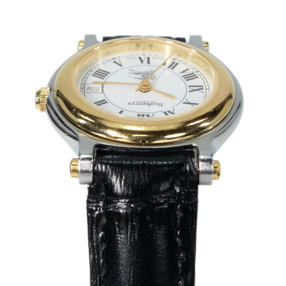 オールドバーバリー 腕時計 レディース 白 ゴールド Y2K 90s ホースロゴ