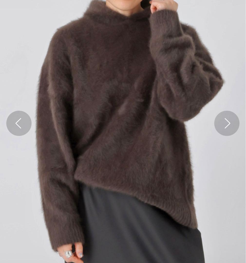 AP STUDIO 2024AW フォックスカシミヤフーディ― 美品　ブラウン