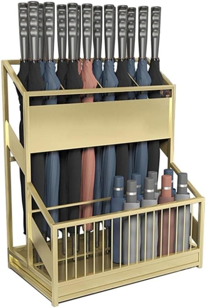 業務用傘立て ゴールド 二段式傘立て オフィス用傘たて おしゃれ