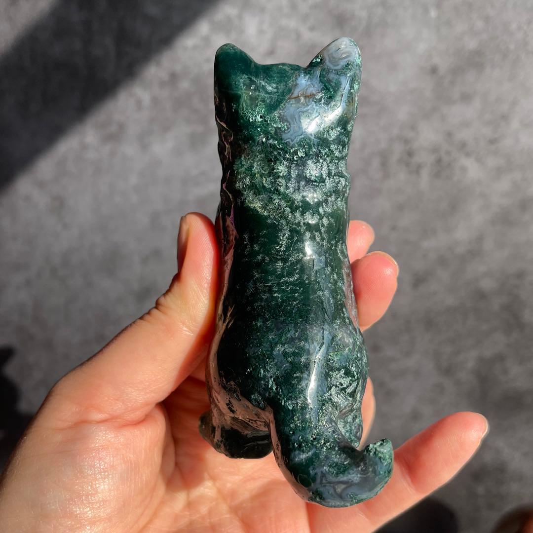 モスアゲート 猫 2本足 注意点説明あり