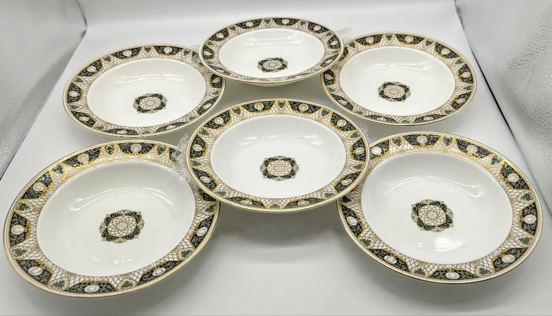 未使用 美品 レア ウェッジウッド バーリントン スーププレート 6枚セット