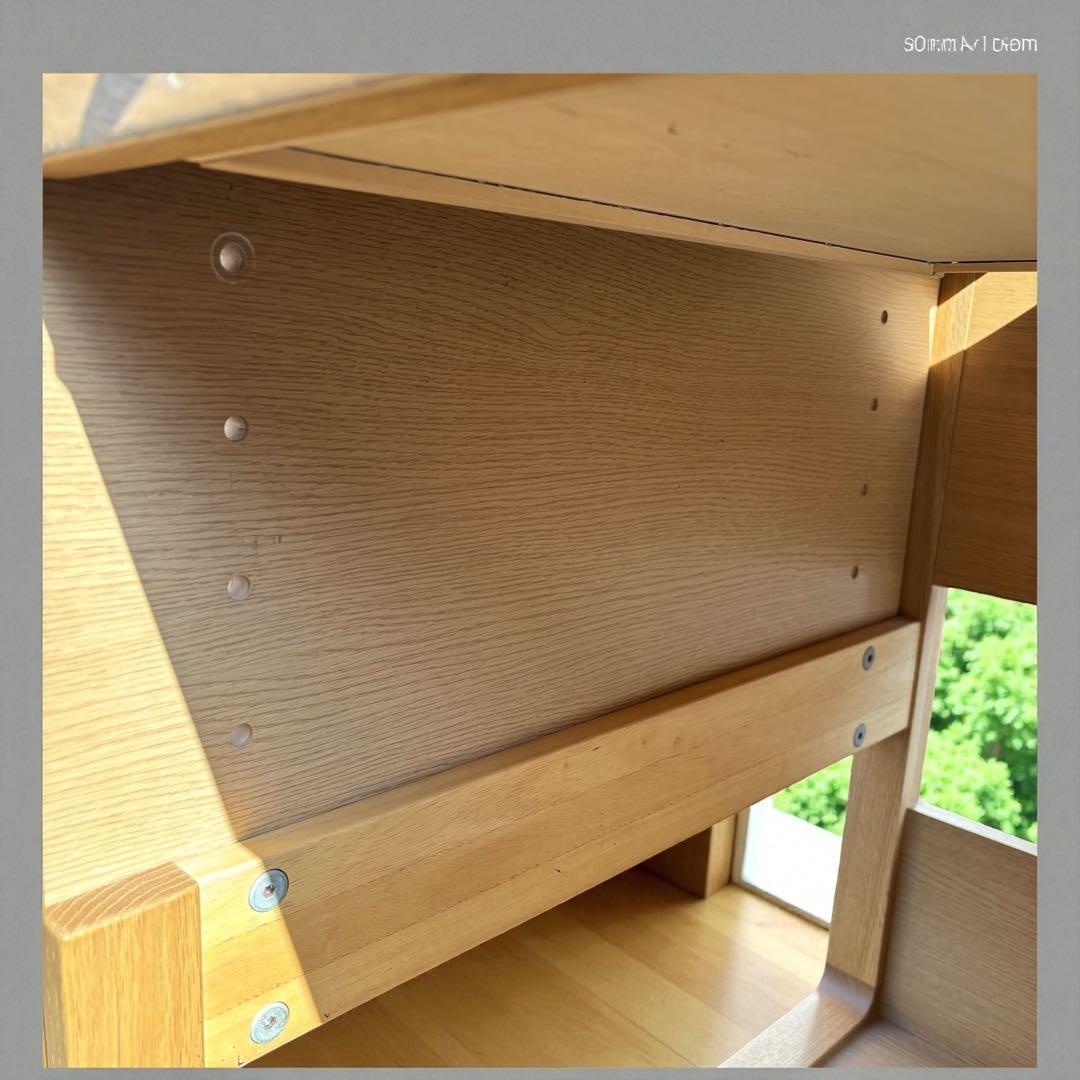 天然木・美品✨カリモク ベネッセ✨ 成長学習デスク ナチュラル 日本製 安心設計