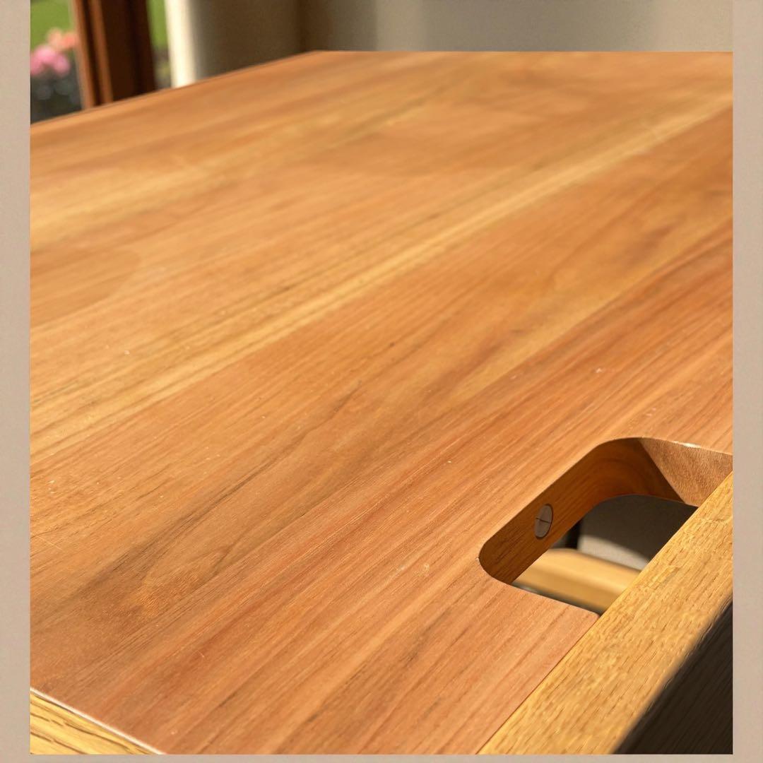 天然木・美品✨カリモク ベネッセ✨ 成長学習デスク ナチュラル 日本製 安心設計