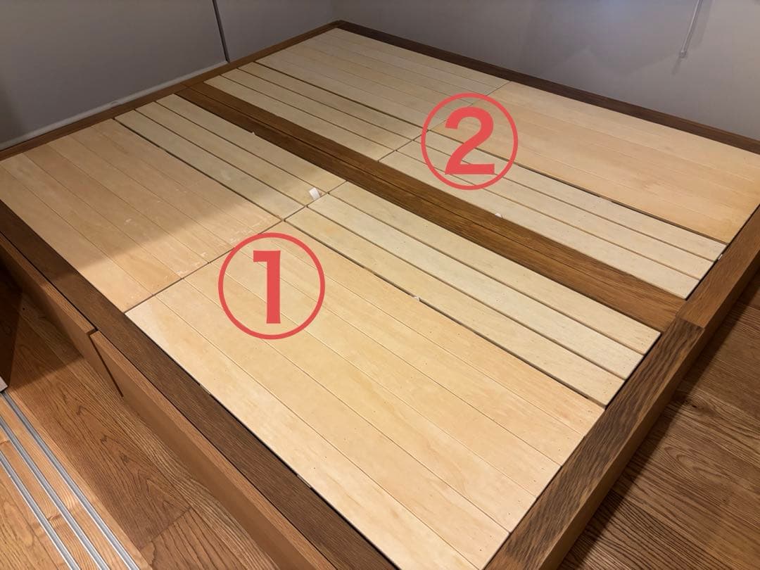 無印良品　スモールサイズ　オーク　収納付きベッド　②