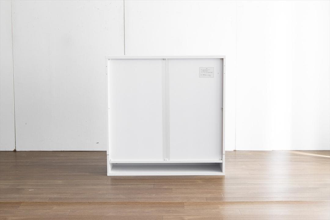 【幅80cm×奥行18cm】コレクションケース　ホワイト