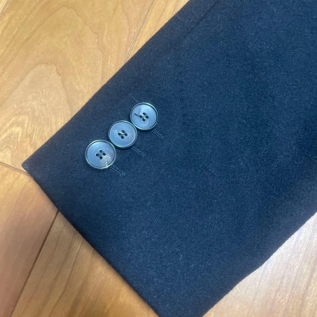 M 48 HUGOBOSS（ヒューゴボス）ステンカラー ウール　ブラックコート