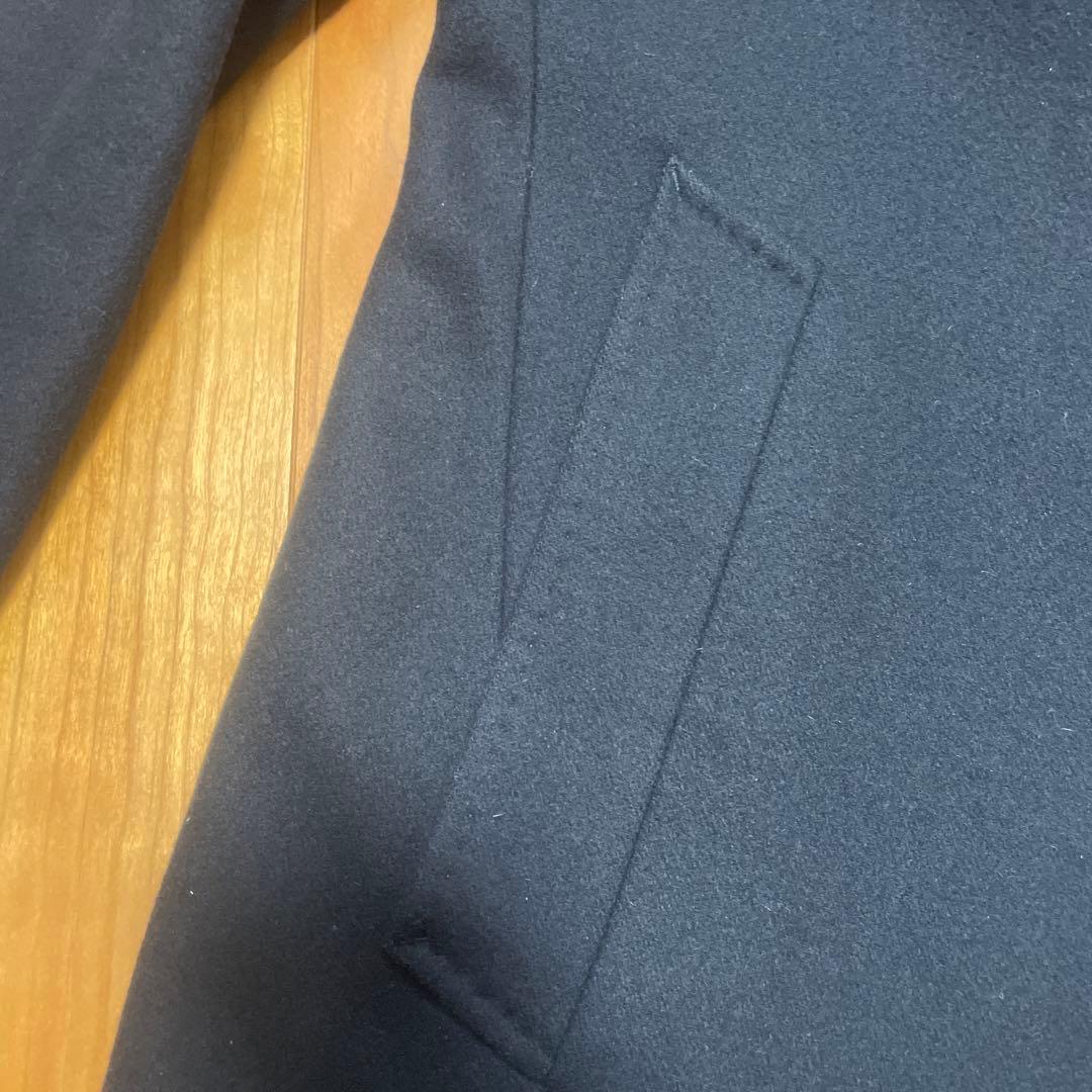 M 48 HUGOBOSS（ヒューゴボス）ステンカラー ウール　ブラックコート