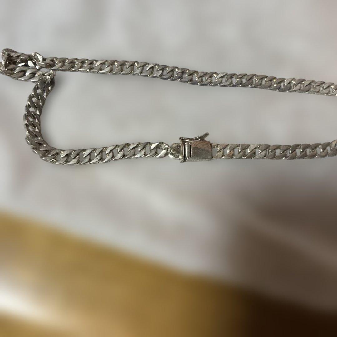 シルバー925ネックレスマイアミキューバン70g超‼️