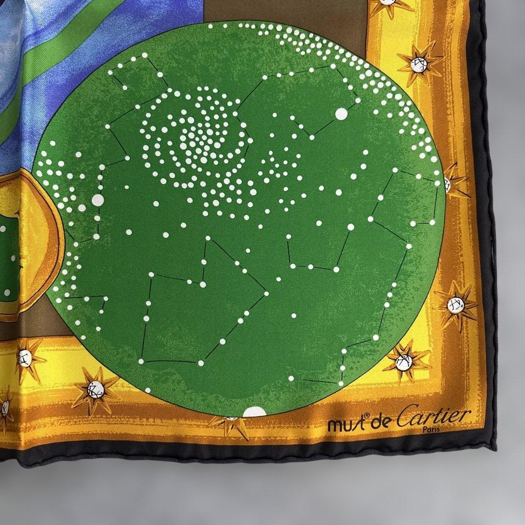 Cartier 星座デザイン シルクスカーフ