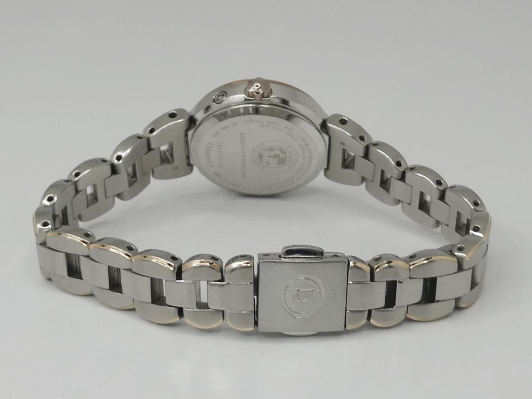 ✴良品稼働品 EXCEED 白蝶貝文字盤 チタン 電波ソーラー 15.5㎝