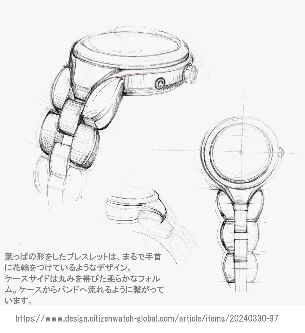 ✴良品稼働品 EXCEED 白蝶貝文字盤 チタン 電波ソーラー 15.5㎝