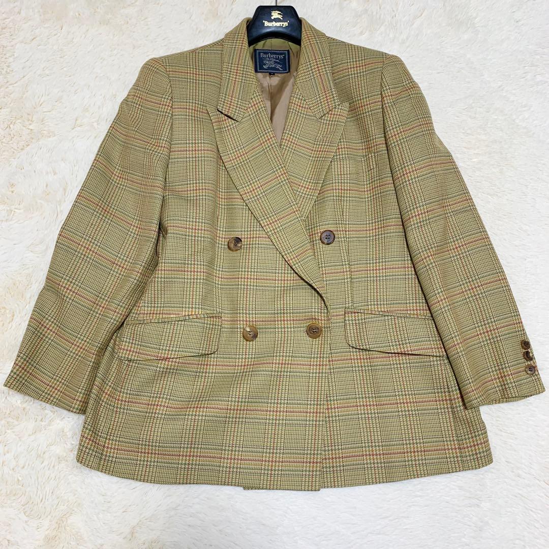 【特大3L！】バーバリー　パンツスーツ　セットアップ　ダブルブレスト