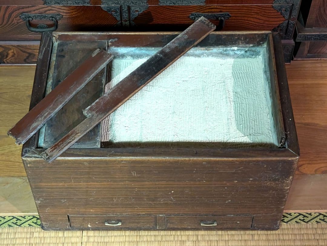 長火鉢　引出し付き　骨董品　アンティーク