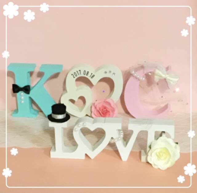 カラアゲ様確認用♡ウエディングバージョン・イニシャルオブジェ