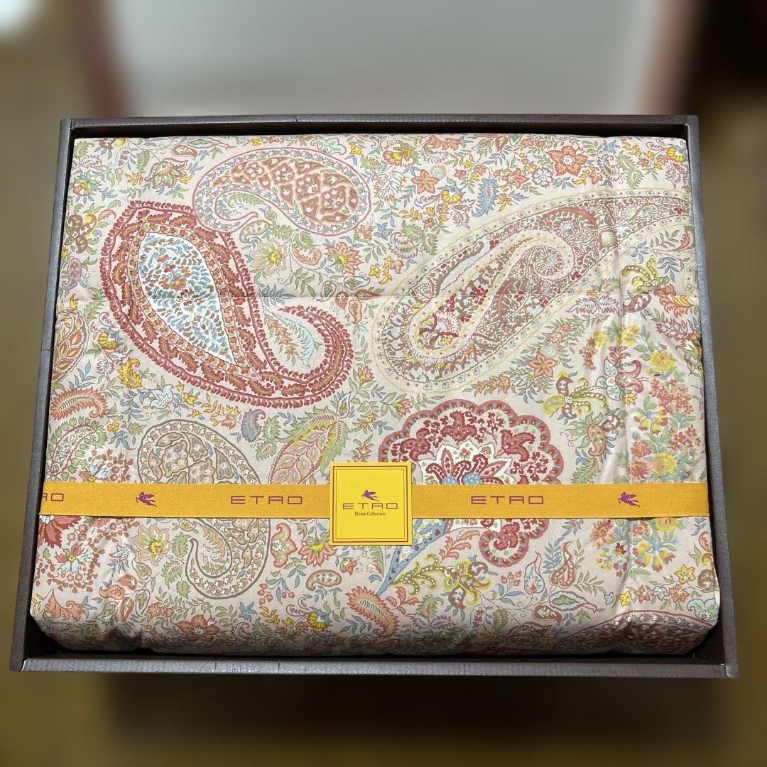 新品未使用　日本製　ETRO エトロ　高級羽毛布団　ダウンケット　肌掛けふとん