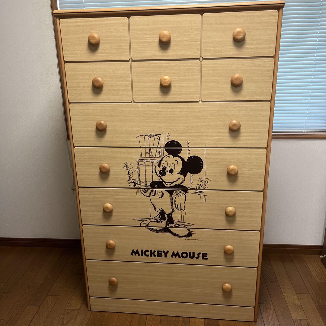 【匿名配送】Disney タンス レトロ ミッキーマウス チェスト 洋服タンス